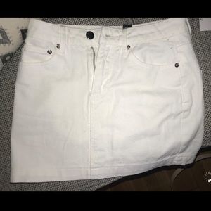 NWT white denim skirt